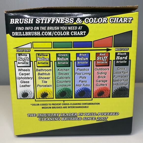 Drill Brush Power Scrubber Attachment Kit - Tubs, Showers, Tile, Grout Cleaning - Picture 4 of 10